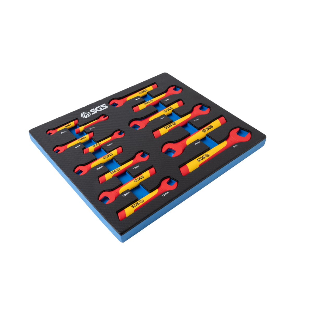 SGS 14pc VDE Insulated Open End Spanner Set | 6mm-21mm | Foam Insert